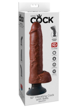 10" Vibrating Cock with Balls